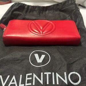 Valentino by Mario Valentino Red Leather Wallet